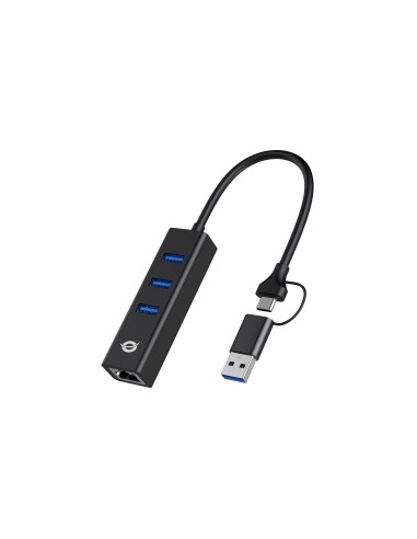 Conceptronic HUB de interfaz USB 3.2 Gen 1 (3.1 Gen 1) Type-A 5000 Mbit s Negro