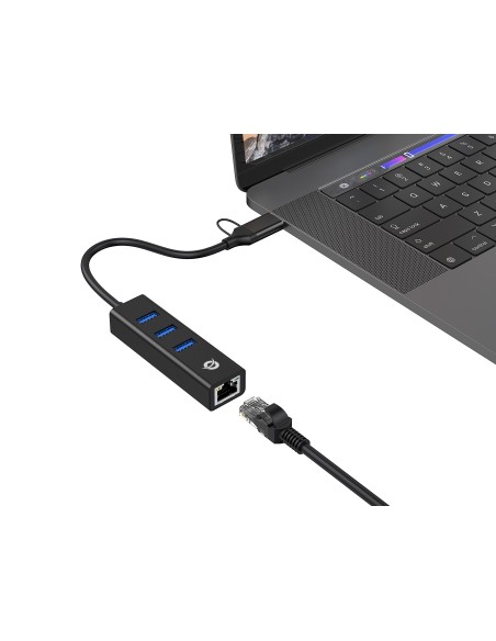 Conceptronic HUB de interfaz USB 3.2 Gen 1 (3.1 Gen 1) Type-A 5000 Mbit s Negro