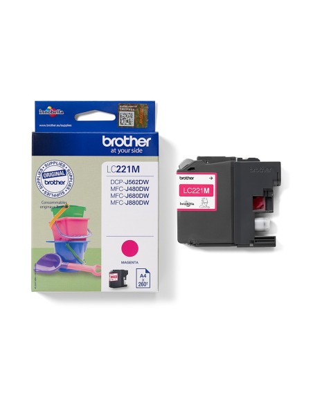 Brother LC-221M cartucho de tinta 1 pieza(s) Original Magenta