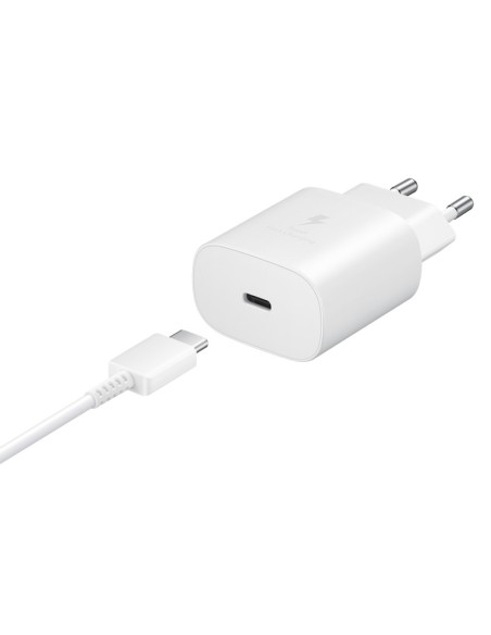 SAMSUNG CARGADOR 25W CON CABLE USB-C BLANCO EP-TA800XWEGWW