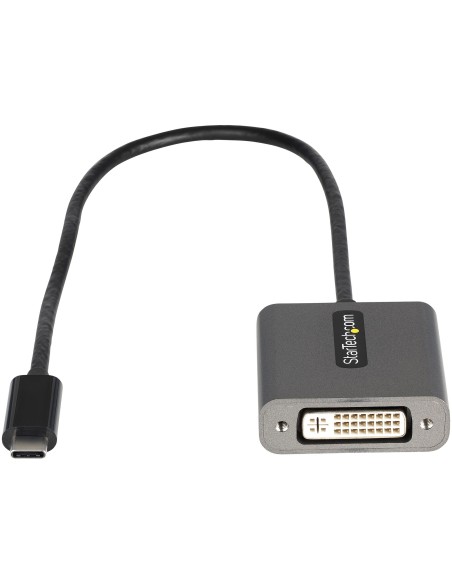 StarTech.com Adaptador USB C a DVI - Conversor Tipo Llavero USB Tipo C a DVI-D 1920x1200p - Convertidor USBC a Pantalla DVI - Co