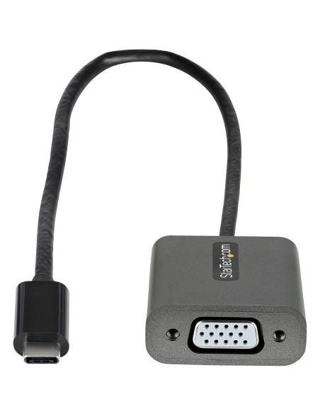 StarTech.com Adaptador USB C a VGA - Convertidor Tipo Llavero USB Tipo C a VGA 1080p - Convertidor USBC a Pantalla VGA - de Vide