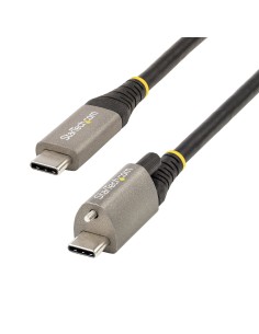 StarTech.com Cable de 1m USB-C con Tornillo Superior de Fijación -10Gbps - Cable Tipo C USB 3.1 3.2 Gen 2 - con Carga por Entreg