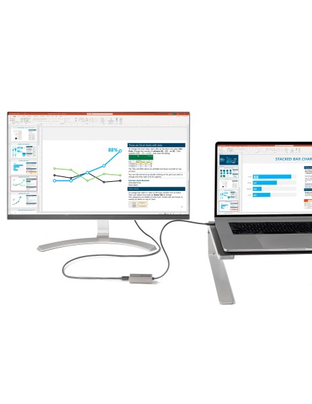 StarTech.com CDP2MDPEC Adaptador gráfico USB 3840 x 2160 Pixeles Blanco