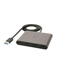 StarTech.com Adaptador USB 3.0 a 4 Puertos HDMI - Tarjeta Gráfica y de VÍ­deo Externa - Dongle Llave USB-A a 4x HDMI - 1080p a 6
