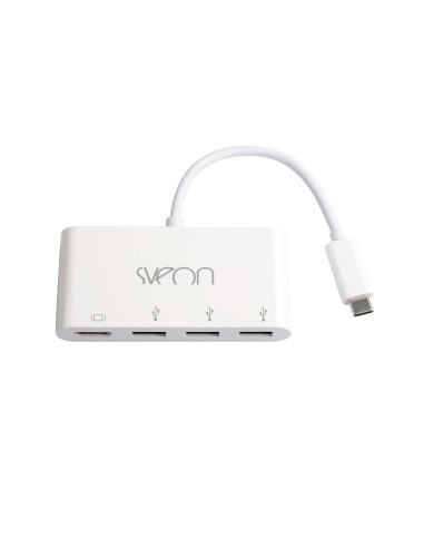Sveon SCT502 hub de interfaz USB 3.2 Gen 1 (3.1 Gen 1) Type-C 5000 Mbit s Blanco