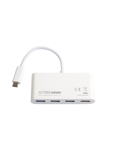 Sveon SCT502 hub de interfaz USB 3.2 Gen 1 (3.1 Gen 1) Type-C 5000 Mbit s Blanco