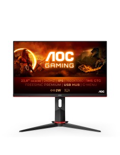 AOC G2 24G2ZU BK LED display 60,5 cm (23.8") 1920 x 1080 Pixeles Full HD Negro, Rojo