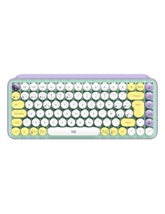 Logitech POP Keys Wireless Mechanical Keyboard With Emoji Keys teclado RF Wireless + Bluetooth QWERTY Español Color menta, Viole