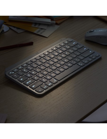 Logitech MX Keys Mini Minimalist Wireless Illuminated Keyboard teclado RF Wireless + Bluetooth QWERTY Inglés Grafito