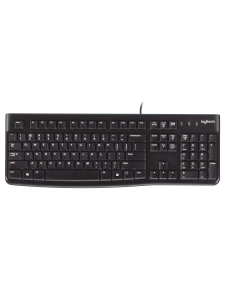 Logitech K120 Corded Keyboard teclado USB QWERTY Inglés Negro
