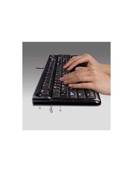Logitech K120 Corded Keyboard teclado USB QWERTY Inglés Negro