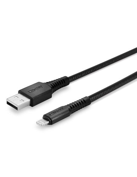 Lindy 31290 cable de conector Lightning 0,5 m Negro