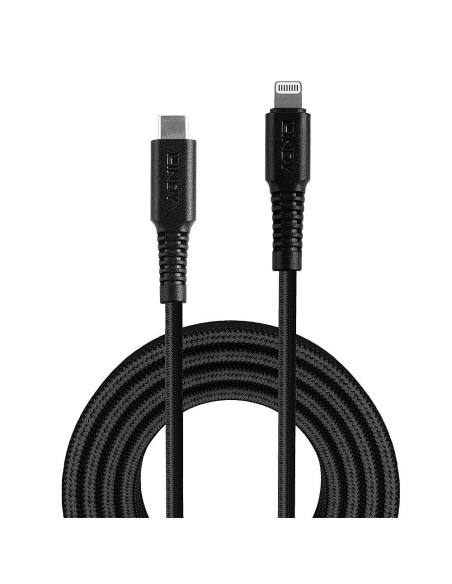 Lindy 31285 cable de conector Lightning 0,5 m Negro