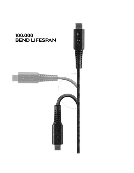 Lindy 31285 cable de conector Lightning 0,5 m Negro
