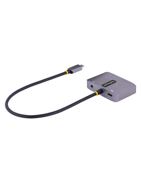 StarTech.com Adaptador de VÍ­deo USB C, Adaptador Multipuertos USB Tipo C a HDMI VGA con Salida de Audio de 3,5mm, HDR 4K a 60Hz