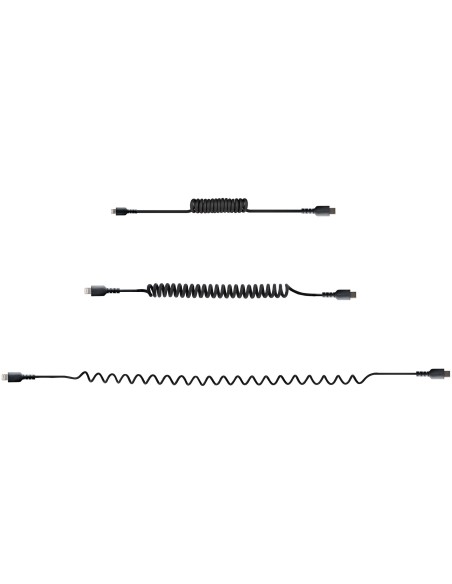 StarTech.com Cable de 50cm USB-C a Lightning MFi, Cable USB Tipo C Rizado de Carga Negro para iPhone, con Recubrimiento de TPE, 