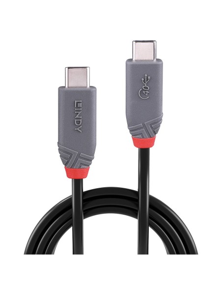 Lindy 36947 cable USB 0,8 m USB4 Gen 3x2 USB C Negro