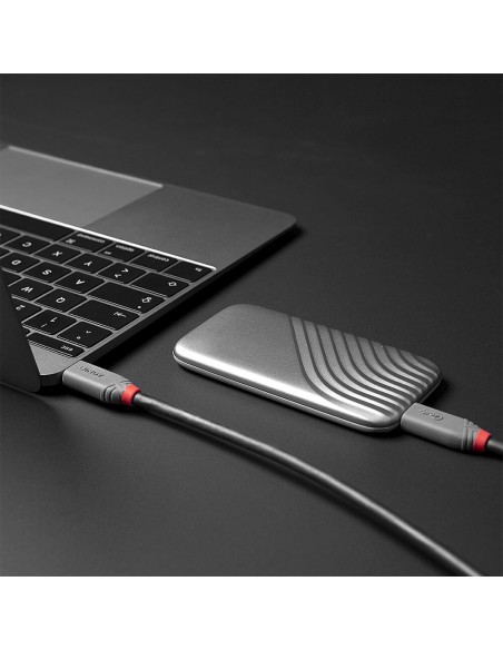 Lindy 36947 cable USB 0,8 m USB4 Gen 3x2 USB C Negro