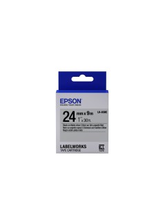 Epson Cinta mate - LK-6SBE negra plata mate 24 9
