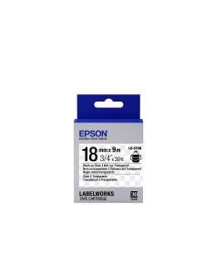 Epson Cinta transparente - LK-5TBN negra transparente transparente 18 9