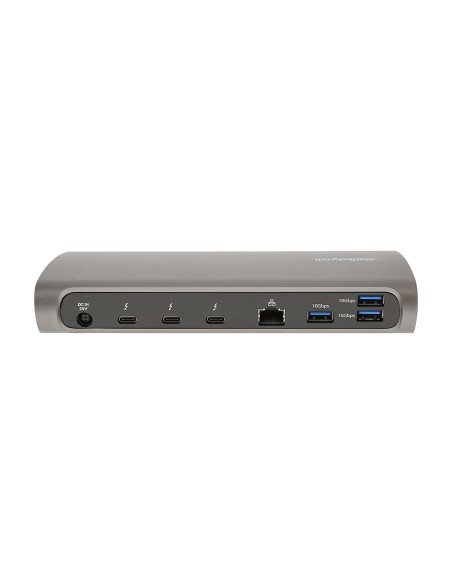 StarTech.com TB4CDOCKUE base para portátil y replicador de puertos Alámbrico Thunderbolt 4 Negro, Gris