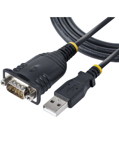 StarTech.com Cable de 1m USB a Serie, Conversor DB9 Macho RS232 a USB, Prolific, Adaptador USB a Serial para PLC Impresora Escán