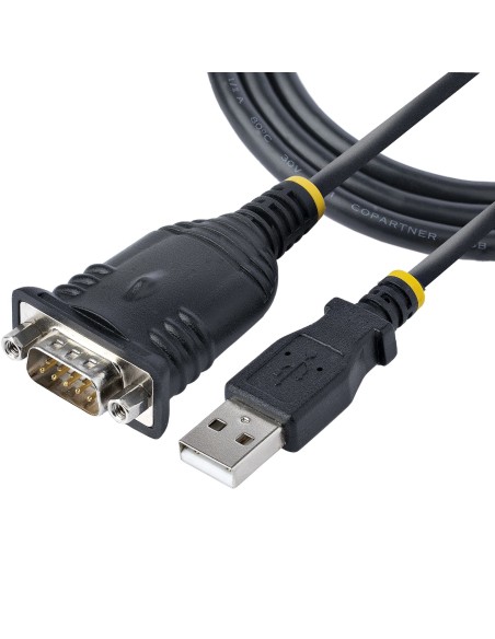 StarTech.com Cable de 1m USB a Serie, Conversor DB9 Macho RS232 a USB, Prolific, Adaptador USB a Serial para PLC Impresora Escán