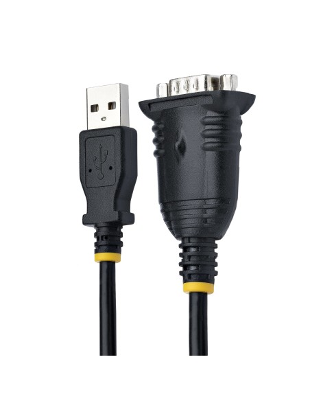 StarTech.com Cable de 1m USB a Serie, Conversor DB9 Macho RS232 a USB, Prolific, Adaptador USB a Serial para PLC Impresora Escán