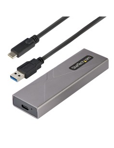StarTech.com Caja Externa de Aluninio USB-C 10Gbps a NVMe M.2 o SSD M.2 SATA - Sin Herramientas para SSD M.2 NGFF PCIe SATA - co