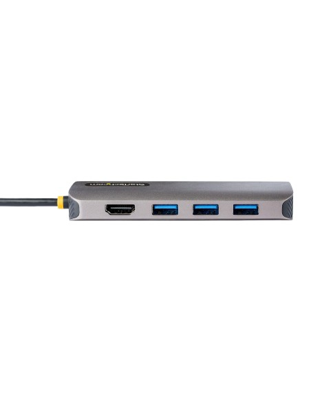 StarTech.com Adaptador Multipuertos USB C de VÍ­deo 4K a 60Hz, con Hub de 3 Puertos USB-A de 5Gbps, Entrega de Alimentación USB 