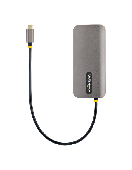 StarTech.com Adaptador Multipuertos USB C de VÍ­deo 4K a 60Hz, con Hub de 3 Puertos USB-A de 5Gbps, Entrega de Alimentación USB 