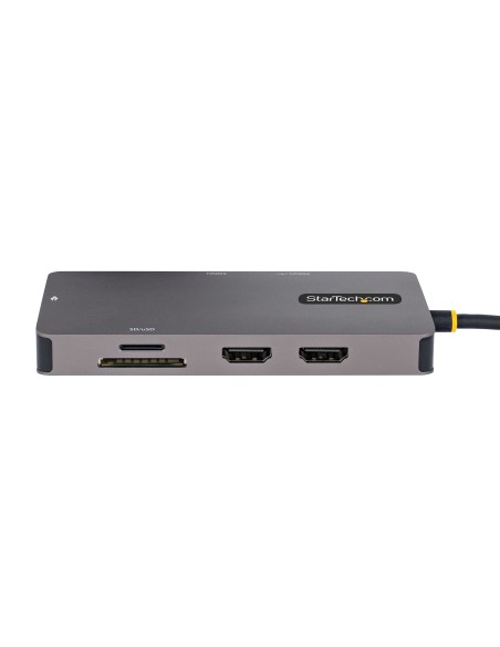 StarTech.com Adaptador Multipuertos USB C 2x HDMI 4K 60Hz, Hub USB-A 3.1 2Pt 5Gbps, PD 100W, GbE, SD MicroSD, Cable de 30cm, Doc