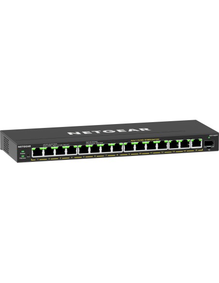 NETGEAR 16-Port High-Power PoE+ Gigabit Ethernet Plus Switch (231W) with 1 SFP port (GS316EPP) Gestionado EnergÍ­a sobre Etherne
