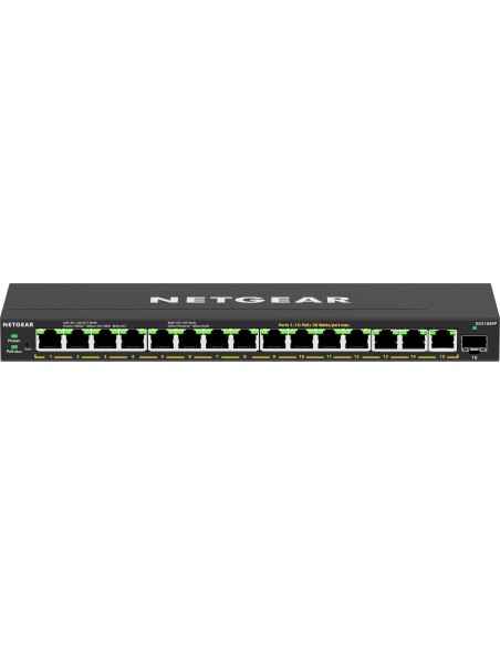 NETGEAR 16-Port High-Power PoE+ Gigabit Ethernet Plus Switch (231W) with 1 SFP port (GS316EPP) Gestionado EnergÍ­a sobre Etherne
