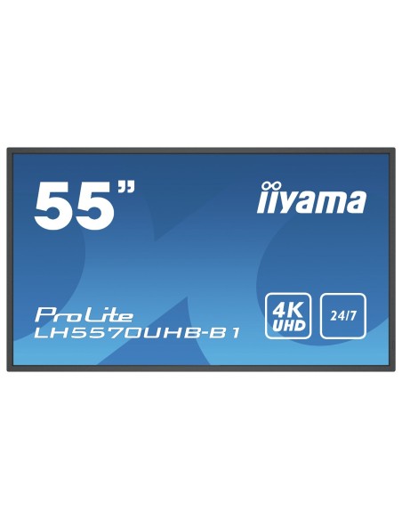 iiyama LH5570UHB-B1 pantalla de señalización Pantalla plana para señalización digital 138,7 cm (54.6") VA 700 cd   m² 4K Ultra H