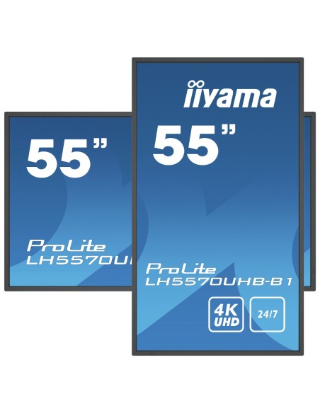 iiyama LH5570UHB-B1 pantalla de señalización Pantalla plana para señalización digital 138,7 cm (54.6") VA 700 cd   m² 4K Ultra H
