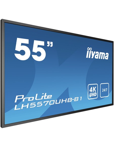 iiyama LH5570UHB-B1 pantalla de señalización Pantalla plana para señalización digital 138,7 cm (54.6") VA 700 cd   m² 4K Ultra H