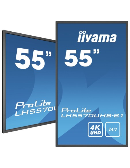 iiyama LH5570UHB-B1 pantalla de señalización Pantalla plana para señalización digital 138,7 cm (54.6") VA 700 cd   m² 4K Ultra H