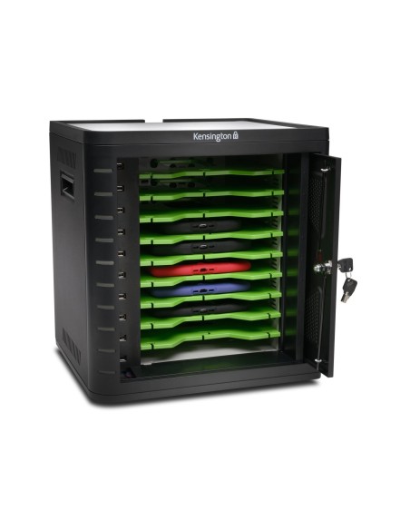 Kensington Armario de carga y sincronización universal para tabletas. Negro.