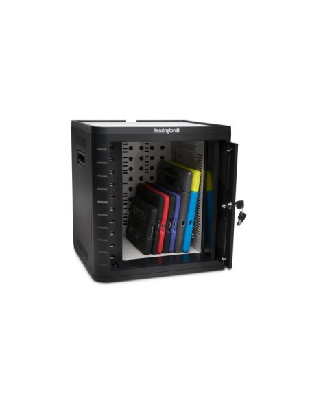 Kensington Armario de carga y sincronización universal para tabletas. Negro.