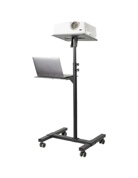 StarTech.com Soporte Móvil para Proyector y Ordenador Portátil - Carrito de Servicio Pesado para Proyector (2 Estantes) - de Alt