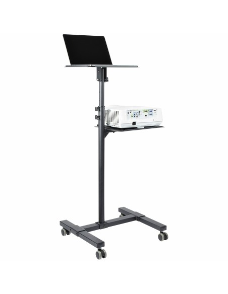StarTech.com Soporte Móvil para Proyector y Ordenador Portátil - Carrito de Servicio Pesado para Proyector (2 Estantes) - de Alt
