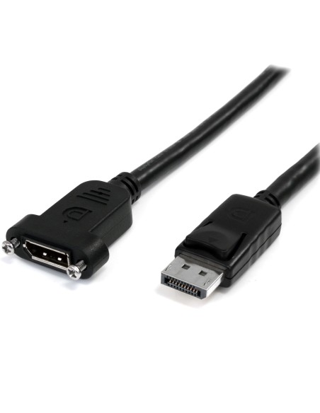 StarTech.com Cable de 91cm DisplayPort de Montaje en Panel - 4K x 2K - Cable DisplayPort 1.2 de Extensión de VÍ­deo Macho a Hemb