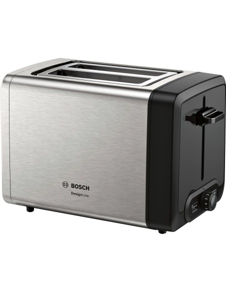Bosch TAT4P420 tostadora 2 rebanada(s) 970 W Negro, Acero inoxidable