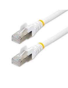 StarTech.com Cable de 10m de Red Ethernet CAT6a - Blanco - Low Smoke Zero Halogen (LSZH) - 10GbE - 500MHz - PoE++ de 100W - Snag