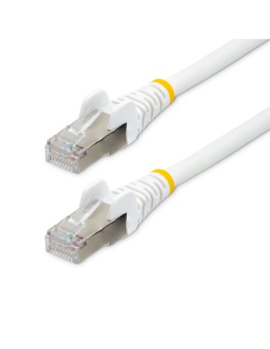 StarTech.com Cable de 10m de Red Ethernet CAT6a - Blanco - Low Smoke Zero Halogen (LSZH) - 10GbE - 500MHz - PoE++ de 100W - Snag
