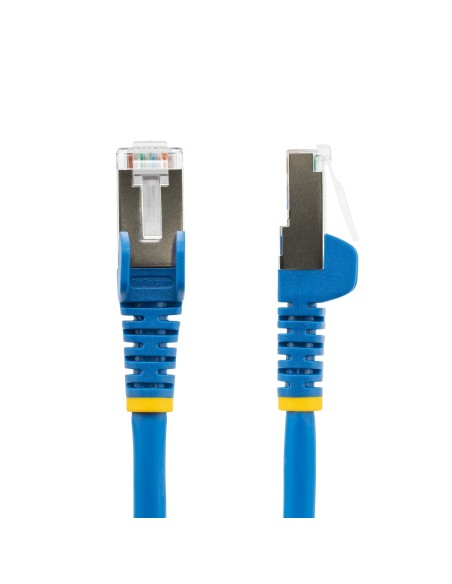 StarTech.com Cable de 1m de Red Ethernet CAT6a - Azul - Low Smoke Zero Halogen (LSZH) - 10GbE - 500MHz - PoE++ de 100W - Snagles