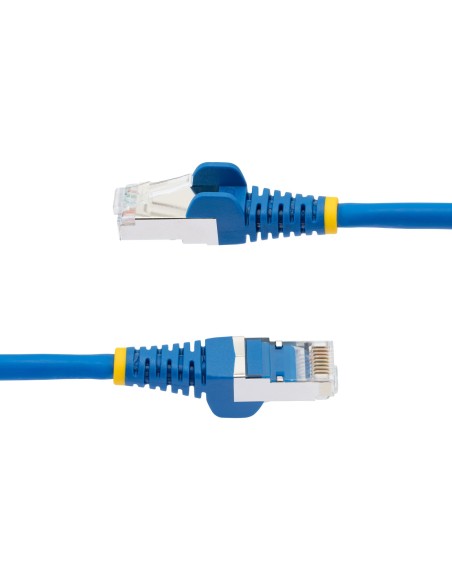 StarTech.com Cable de 1m de Red Ethernet CAT6a - Azul - Low Smoke Zero Halogen (LSZH) - 10GbE - 500MHz - PoE++ de 100W - Snagles