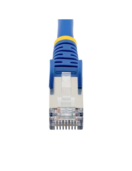 StarTech.com Cable de 1m de Red Ethernet CAT6a - Azul - Low Smoke Zero Halogen (LSZH) - 10GbE - 500MHz - PoE++ de 100W - Snagles